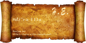Héra Ella névjegykártya